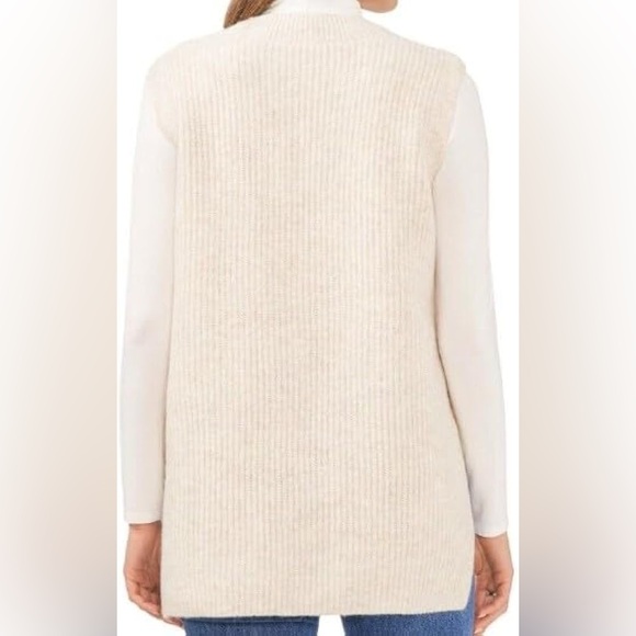 Vince Camuto Shaker Stitch V-Neck Sweater Vest - Picture 3 of 5